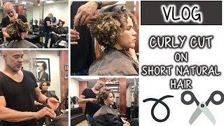 VLOG | Curly Cut On Short Natural Hair | Cutting & Shaping