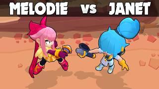 MELODIE vs JANET   Brawl Stars