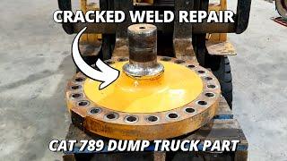 Repair a CRACKED Caterpillar 789 Dump Truck Suspension Part | Machining & Welding