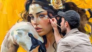 This GOOSE GIRL painting got me to the world's BIGGEST Art Show! - (part 1)