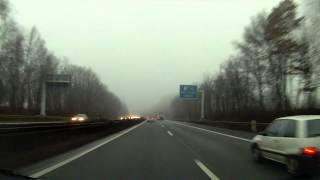 Aiptek X3 Test Autobahnfahrt bei Nebel