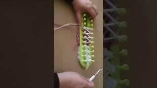 Knitting loom for beginners step by step #knitting #scarf #loom #knitting_loom_eljammari #crochet