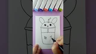 Bunny Bubble Tea  | Easy Drawings