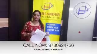 CanadaStudentVisa #ApprovalinPrincipal #Highlander Overseas Education