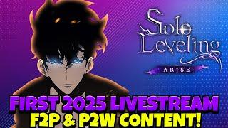 FIRST SLA LIVESTREAM OF 2025! F2P & P2W CONTENT!! BARAN POS 20 F2P! [Solo Leveling: Arise]