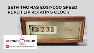 1960s Seth Thomas E037-000 Speed Reed Rotating/Flip Desk Mantle Clock