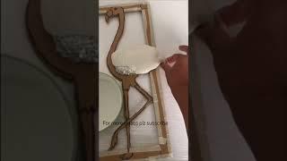 Flamingo wall decor from waste material | Wallputty carft ideas #viral #trending #craft #shorts