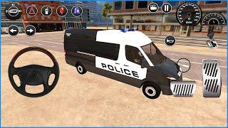 Direksiyonlu polis arabası #4 - polis minibüsü oyunu 4K - Polis arabası oyunları 3D Android Gameplay