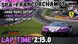 FERRARI 296 GT3 | SPA-FRANCORCHAMPS 2:15.0 | HOTLAP + FREE SETUP | ACC