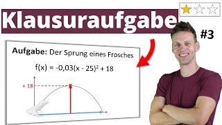 Quadratische Funktionen - Beispielklausur | Klassenarbeit | Einfach #3 |