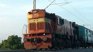 Nanded express with GTL WDM3D DBR fitted alco chugs past thru curves