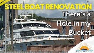 Making Our Rusty Boat Watertight - Steel Boat Renovation Ep 02 #boatrestoration #steelboat #boatlife