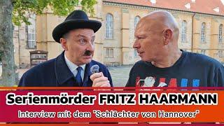 Serienmörder Fritz Haarmann (Peter Wehrmann) im Interview in Hannover.