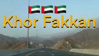 Khor Fakkan 4K | Scenic drive | No sound video | Rocky hills of UAE