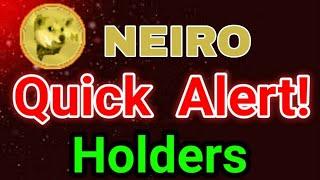 Neiro Coin Today Update! First Neiro on Ethereum Price Prediction! Neiro Crypto