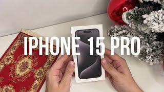 iPhone 15 Pro Эстетичная распаковка ️ Black Titan | Настройка