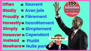 200 Adverbes les Plus Importants en Anglais  200 Most Important Adverbes in English