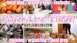 Get It All Done Grocery Haul Meal Plan Meal Prep! Kitchen Reset Routine Tips! Kitchen Clean Organize