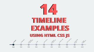 14 Timeline Examples | Horizontal Timeline | Vertical Timeline | Html Css Js Effects & Animations