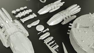 Battlestar Galactica STARSHIPS dimensions | 3D