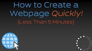 How to Create a Webpage in Under 5 Minutes! (Quick & Easy)