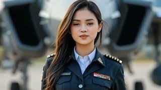 The Most Stunning Female Fighter Jet Pilot In The World's | AI | Songs : My Heart Full Of Flames