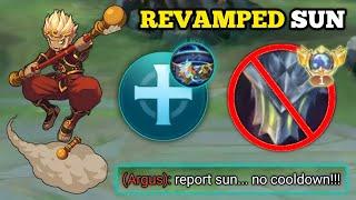 REVAMPED SUN DESTROY ARGUS IN EXP LANE!‼️ (100% broken!) | GLOBAL SUN BEST BUILD -MLBB