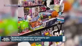 Santa Maria CHP gives Christmas presents to Bonita Elementary Students