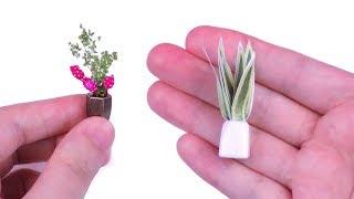 DIY Miniature Dollhouse Plants  How to Make Miniature Dollhouse Things