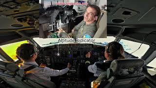 Pilot Cockpit View during Landing at Cluj Airport In Thunderstorm Boeing 737-800