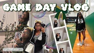 GAME DAY VLOG: grwm, cheer vlog, chit-chat|| Vlomas Day 7️