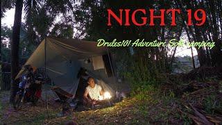 SOLO CAMPING SIDE BY THE RIVER .  NIGHT 19