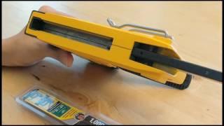 How to Load Brads in a Dewalt DWHTTR350 Heavy-Duty Staple Gun Stapler / Brad Nailer