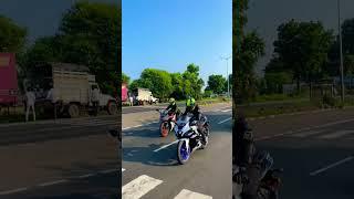 R15M vs rc390 Wheelie bike video status..#ktm #ktmlover #rc390 #shorts #r15m