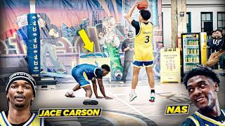 Nasir Core 1v1 vs 4 HOOPERS Back To Back | Ft Swagger TV Show Star | Nesquik Creator Court ASW