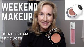 SIMPLE WEEKEND MAKEUP |  USING ALL CREAM PRODUCTS | MATURE SKIN FRIENDLY!