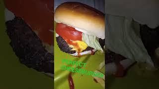 BIG BURGER WITH FRIES! #burger #fries #music #cook #asmr #mukbang #foodie #trend #lit #vibes