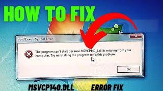 How To Fix MSVCP140_1.dll Is Missing Error On Windows 10  Or Windows 7