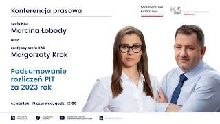 Podsumowanie rozliczeń PIT za 2023 rok – konferencja prasowa w MF