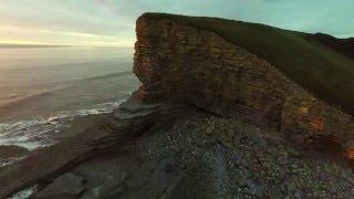 Nash Point Cliffs from drone