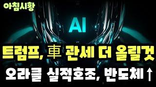 주식시황] 6/13 양호한 물가에 뉴욕증시 상승마감 / 트럼프, 자동차 관세 더 올릴 것 / 오라클, AI수요급증 호실적에 美반도체 ↑
