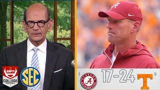 "Alabama is the FAKE contender!" - ESPN destroy Kalen DeBoer after Alabama  27-17 loss to Tennessee