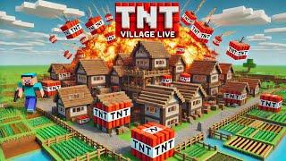 Minecraft tnt village #minecraft #shorts #live