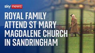 The Royal Family attend St Mary Magdalene Church in Sandringham