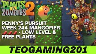 PvZ 2 | Penny's Pursuit Week 244 Mangofier | Level 1-5 & Zomboss |  (LOW LEVEL)