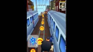 Subway Surfers :- Get Caught in First 10 Seconds of runs.Ran 48 sec