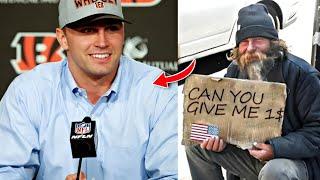 Homeless Man asks Sam Hubbard "Can you Give Me 1$?" His Response is SHOCKING!