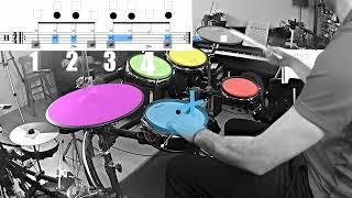 Rythme essentiel bossa nova apprendre la batterie en couleur drumming color débutant cours en ligne