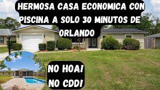 Hermosa casa con piscina económica muy cerca de Orlando y del aeropuerto de 3 habitaciones y 2 baños