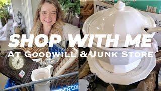 Shop With Me at NEW Goodwill | Let's Explore a Unique Junk Store | Home Decor & Antique Finds